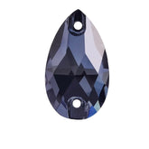 17×28mm Montana Teardrop AAAAA Glass Crystal – Sew-On Gems